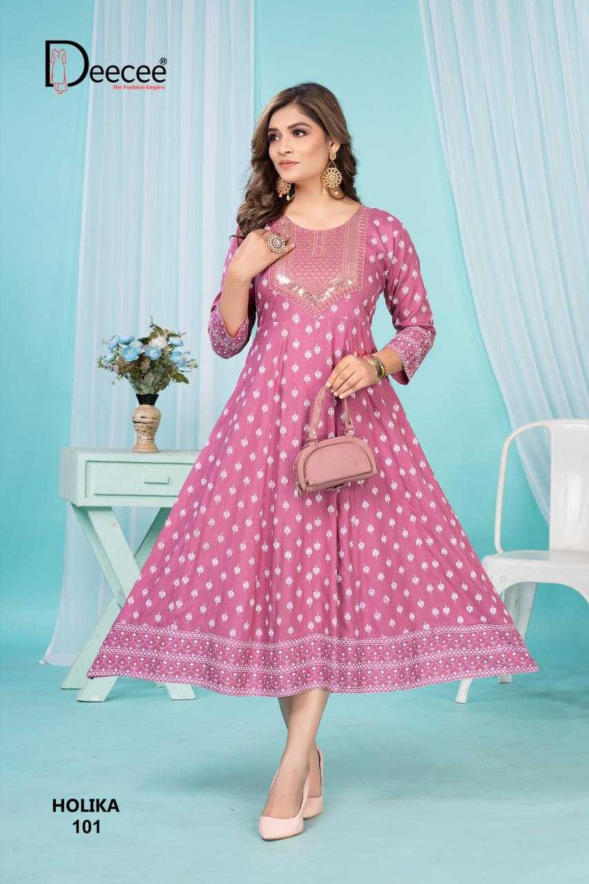 Ynf Heavy Rayon RIN190 DEECEE-HOLIKA Setwise Collections Wholesale Gowns Catalogs Manufacturer