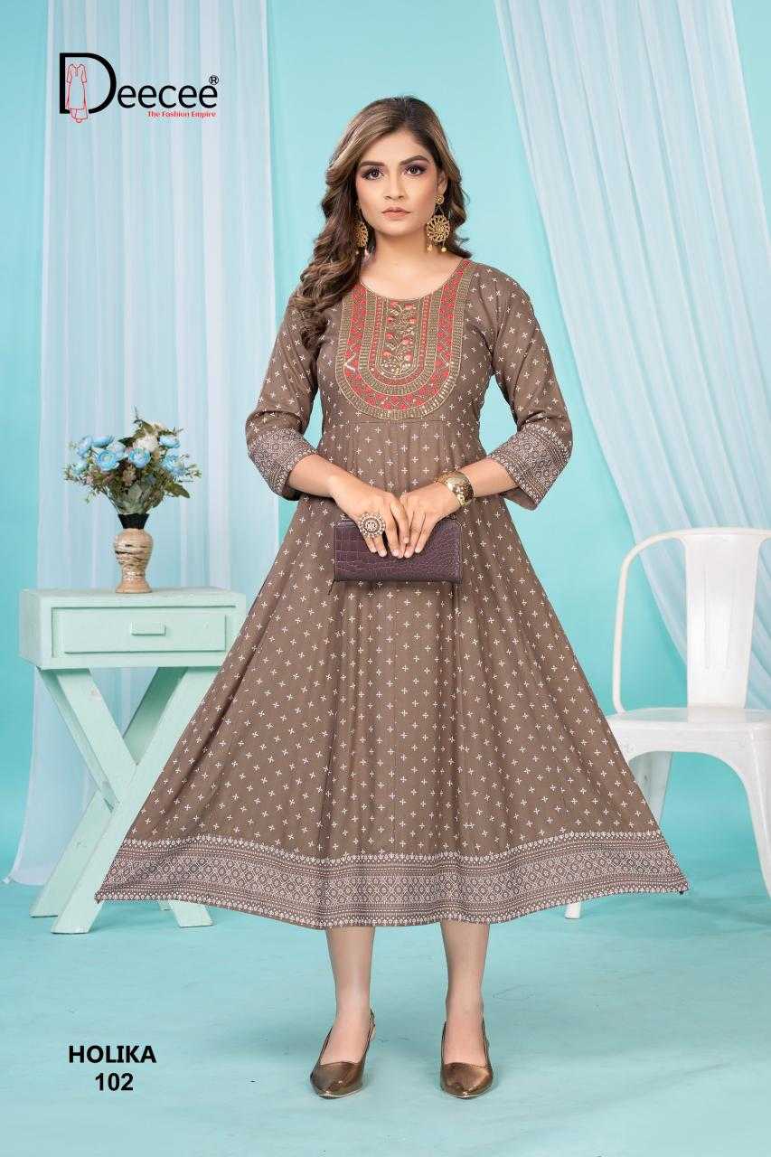 Ynf Heavy Rayon RIN190 DEECEE-HOLIKA Setwise Collections Wholesale Gowns Catalogs Manufacturer