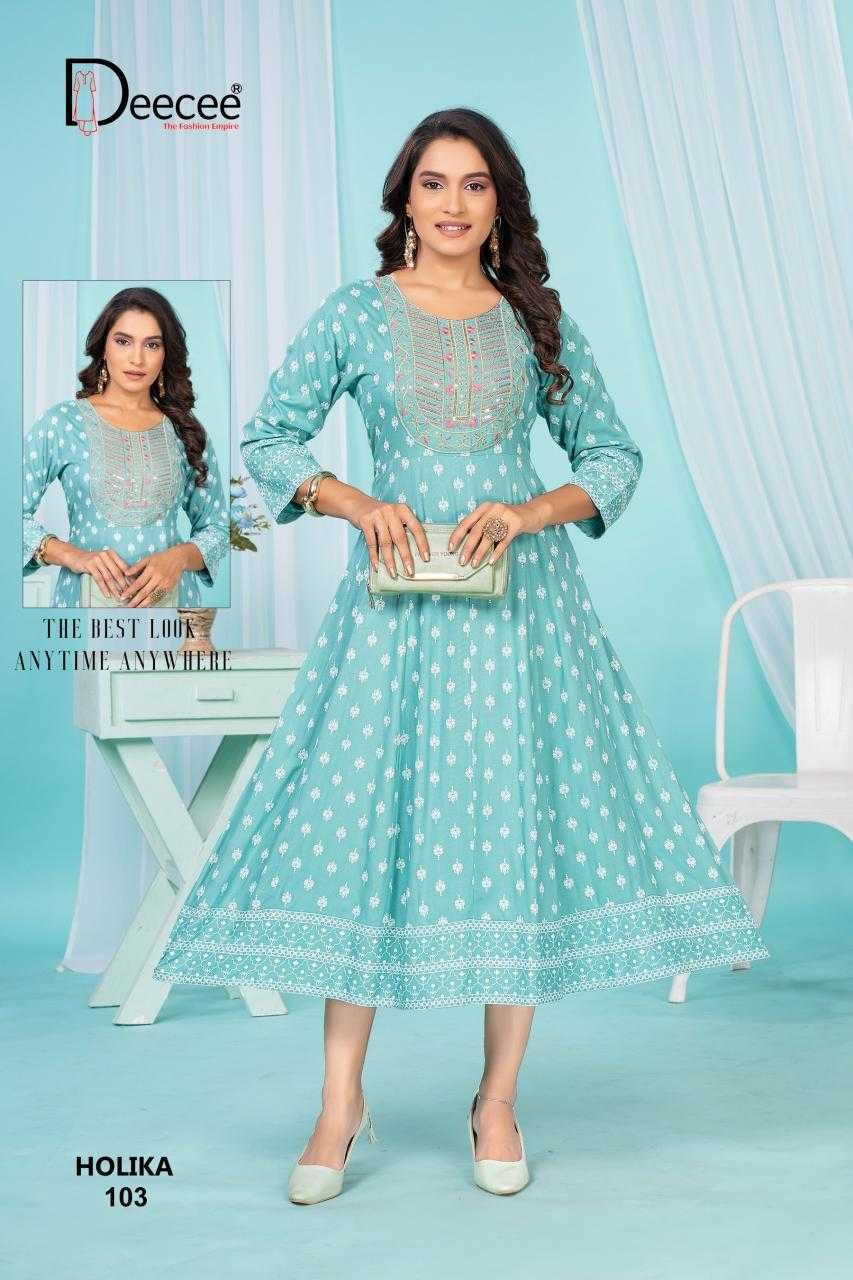 Ynf Heavy Rayon RIN190 DEECEE-HOLIKA Setwise Collections Wholesale Gowns Catalogs Manufacturer