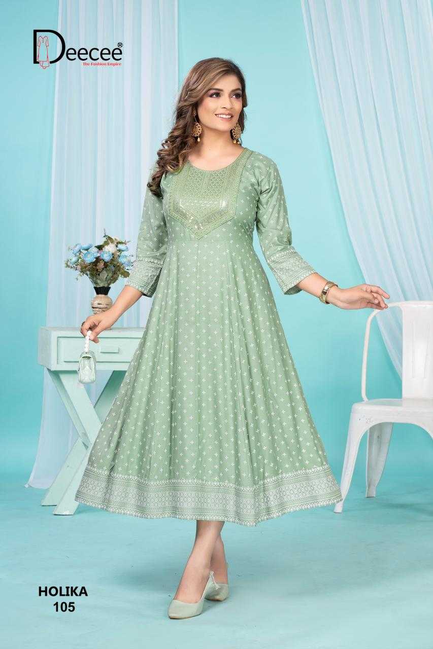 Ynf Heavy Rayon RIN190 DEECEE-HOLIKA Setwise Collections Wholesale Gowns Catalogs Manufacturer
