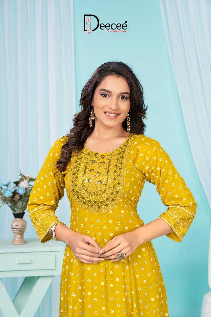 Ynf Heavy Rayon RIN190 DEECEE-HOLIKA Setwise Collections Wholesale Gowns Catalogs Manufacturer