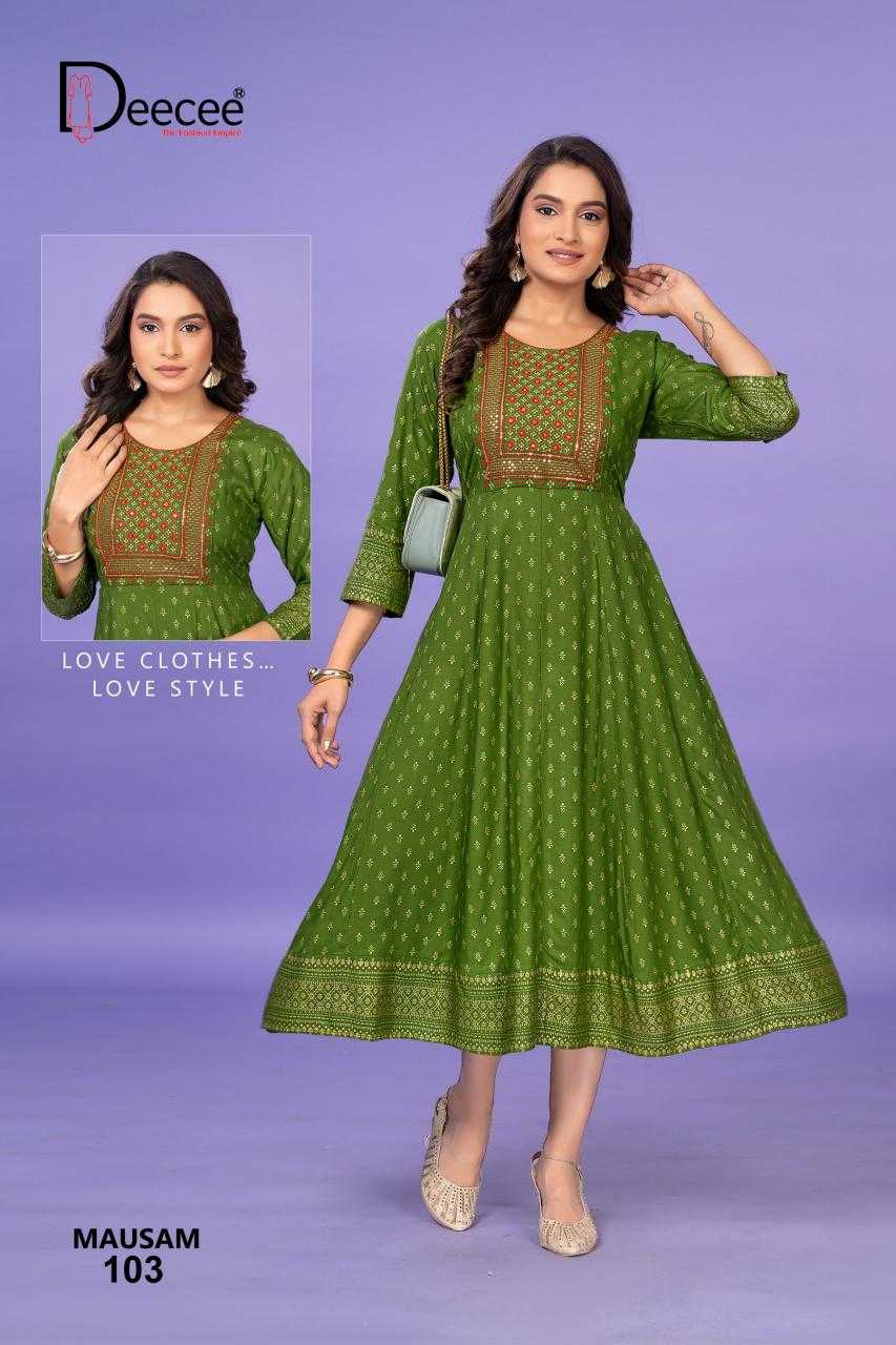 Ynf Heavy Rayon RIN190 DEECEE-MAUSAM Setwise Collections Wholesale Gowns Catalogs Manufacturer