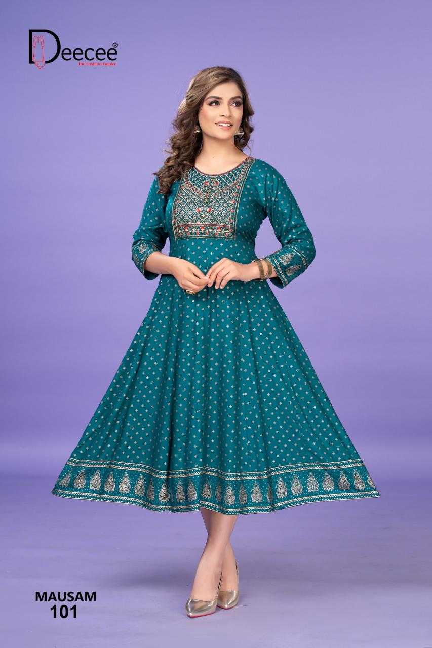 Ynf Heavy Rayon RIN190 DEECEE-MAUSAM Setwise Collections Wholesale Gowns Catalogs Manufacturer