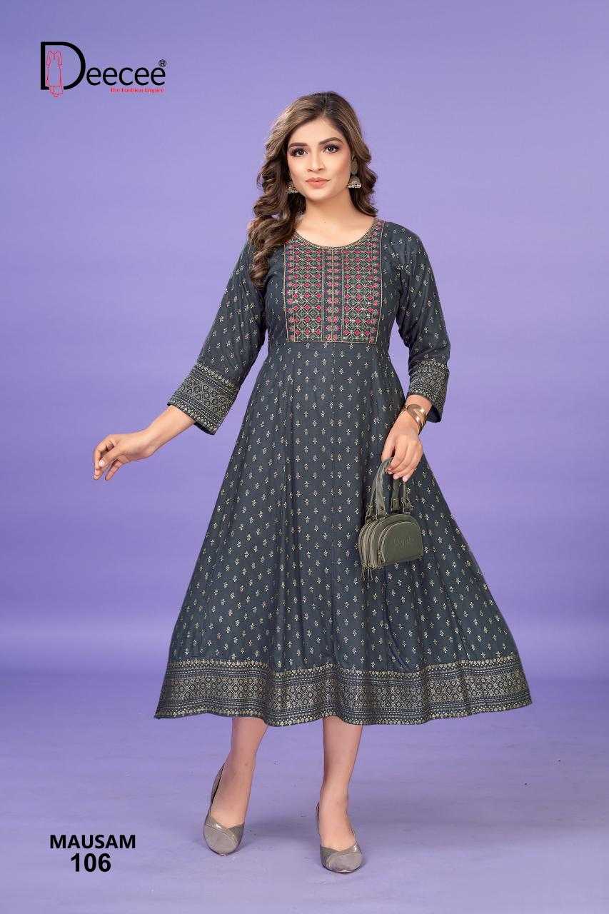Ynf Heavy Rayon RIN190 DEECEE-MAUSAM Setwise Collections Wholesale Gowns Catalogs Manufacturer