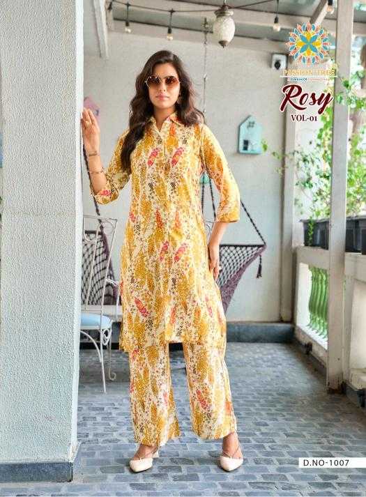 Ynf Heavy Rayon RIN190 PASSION TREE-ROSY VOL-1 Setwise Collections Wholesale Kurtis Catalogs Manufacturer