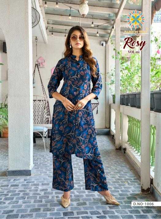 Ynf Heavy Rayon RIN190 PASSION TREE-ROSY VOL-1 Setwise Collections Wholesale Kurtis Catalogs Manufacturer