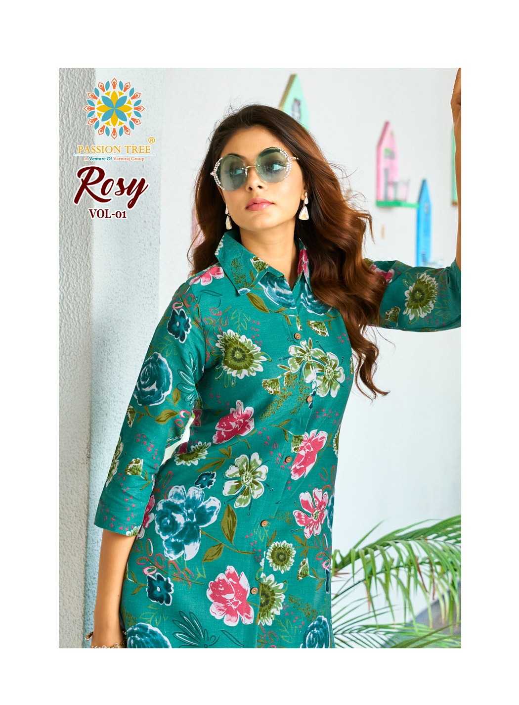 Ynf Heavy Rayon RIN190 PASSION TREE-ROSY VOL-1 Setwise Collections Wholesale Kurtis Catalogs Manufacturer