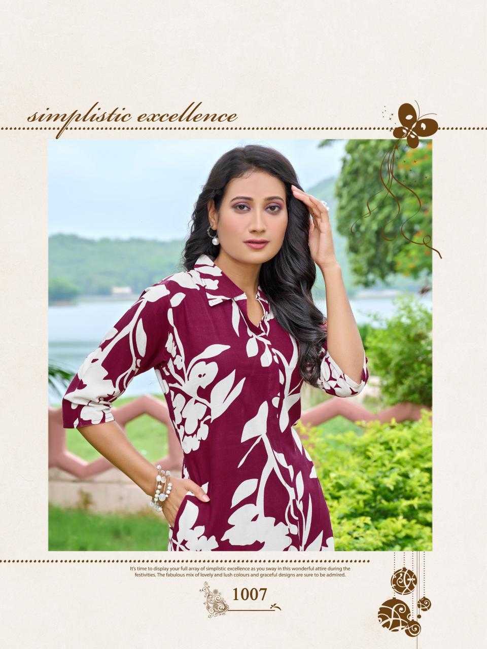 Ynf Heavy Rayon RIN190 SHIVU-2 Setwise Collections Wholesale Kurtis Catalogs Manufacturer