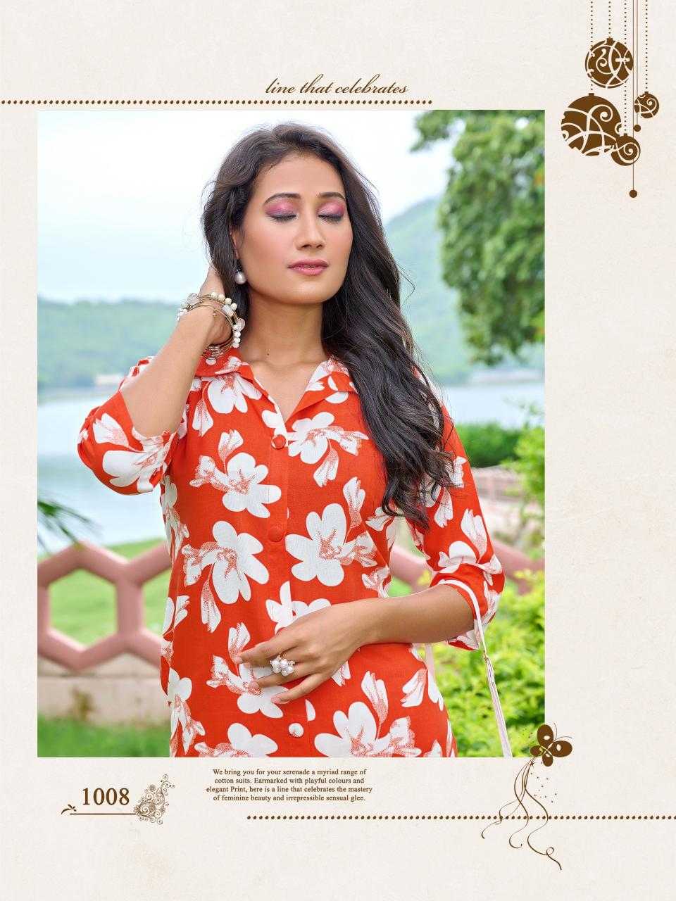 Ynf Heavy Rayon RIN190 SHIVU-2 Setwise Collections Wholesale Kurtis Catalogs Manufacturer