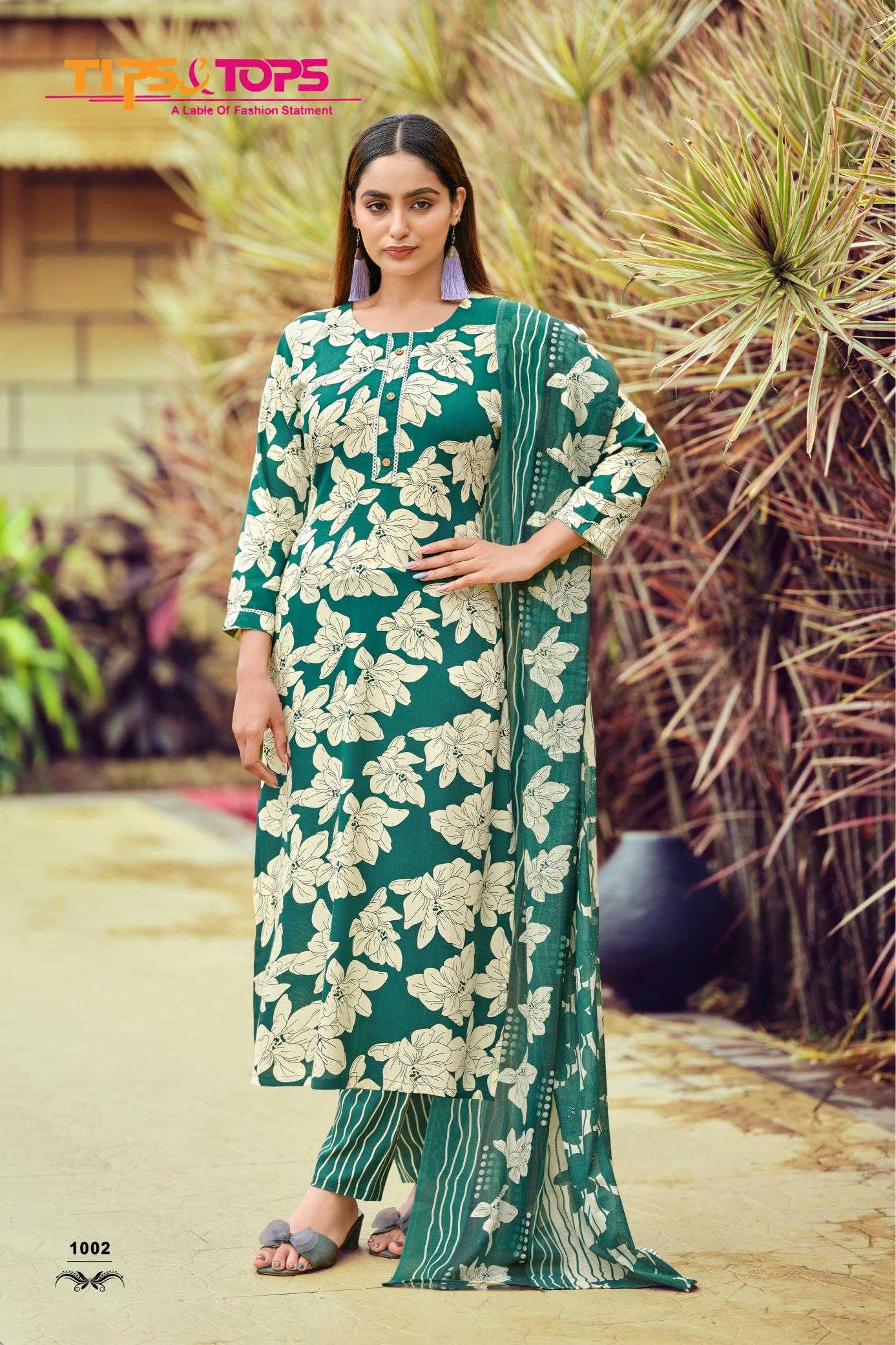 Ynf Heavy Rayon RIN190 TIPS & TOPS-CELEBRITY Vol 02 Setwise Collections Wholesale Dresses & Suits Catalogs Manufacturer