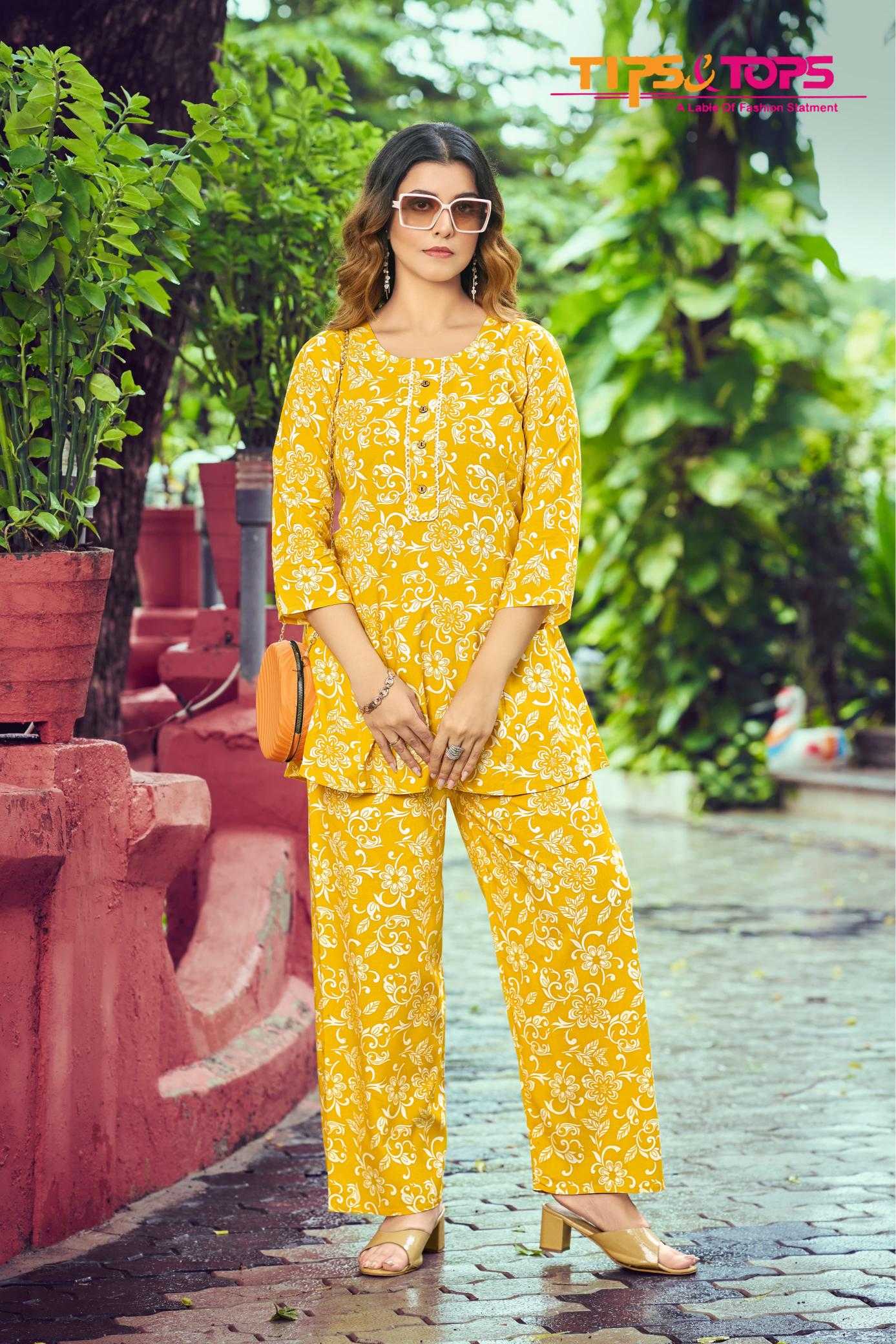 Ynf Heavy Rayon RIN190 TIPS & TOPS-VIONA Vol 03 Setwise Collections Wholesale Kurtis Catalogs Manufacturer