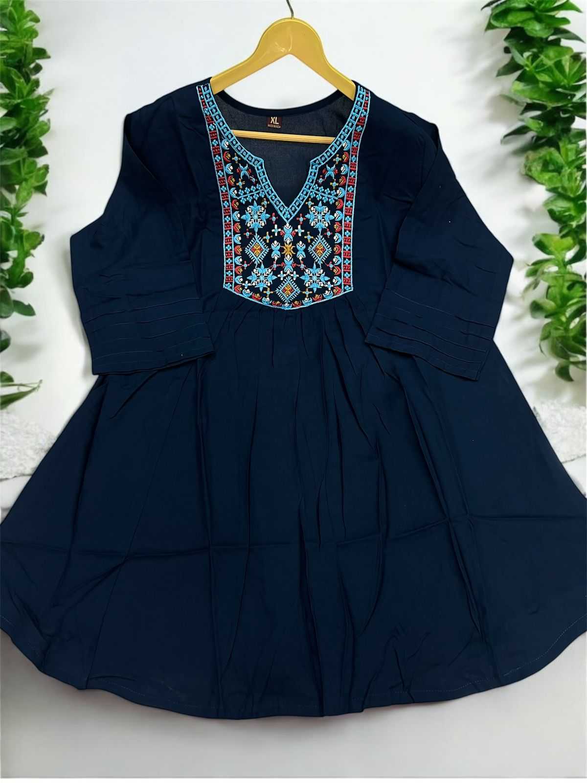 Ynf Heavy Rayon RIN190 Tops for Office Setwise Collections Wholesale Kurtis Catalogs Manufacturer