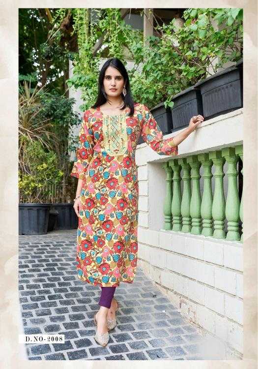 Ynf Heavy Rayon RIN190 VANISKA-Charming Vol.2 Setwise Collections Wholesale Kurtis Catalogs Manufacturer
