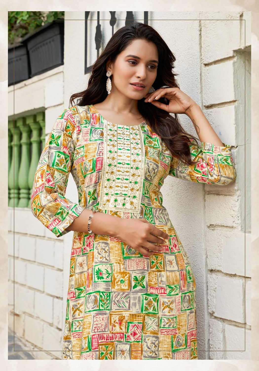 Ynf Heavy Rayon RIN190 VANISKA-Charming Vol.2 Setwise Collections Wholesale Kurtis Catalogs Manufacturer