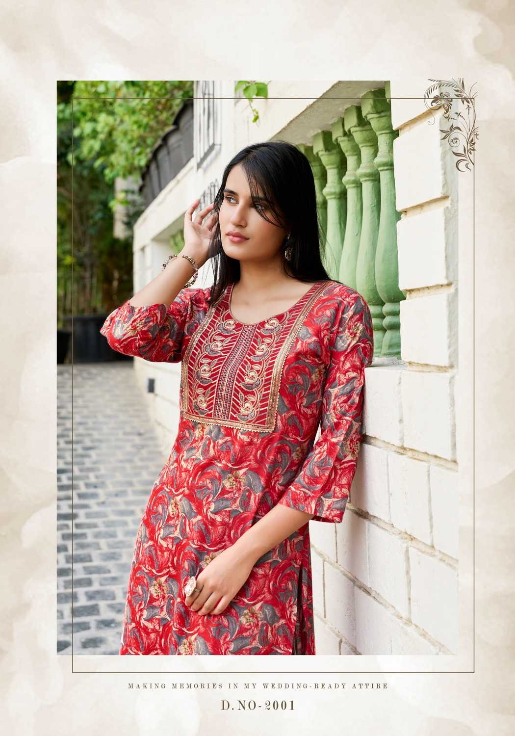 Ynf Heavy Rayon RIN190 VANISKA-Charming Vol.2 Setwise Collections Wholesale Kurtis Catalogs Manufacturer
