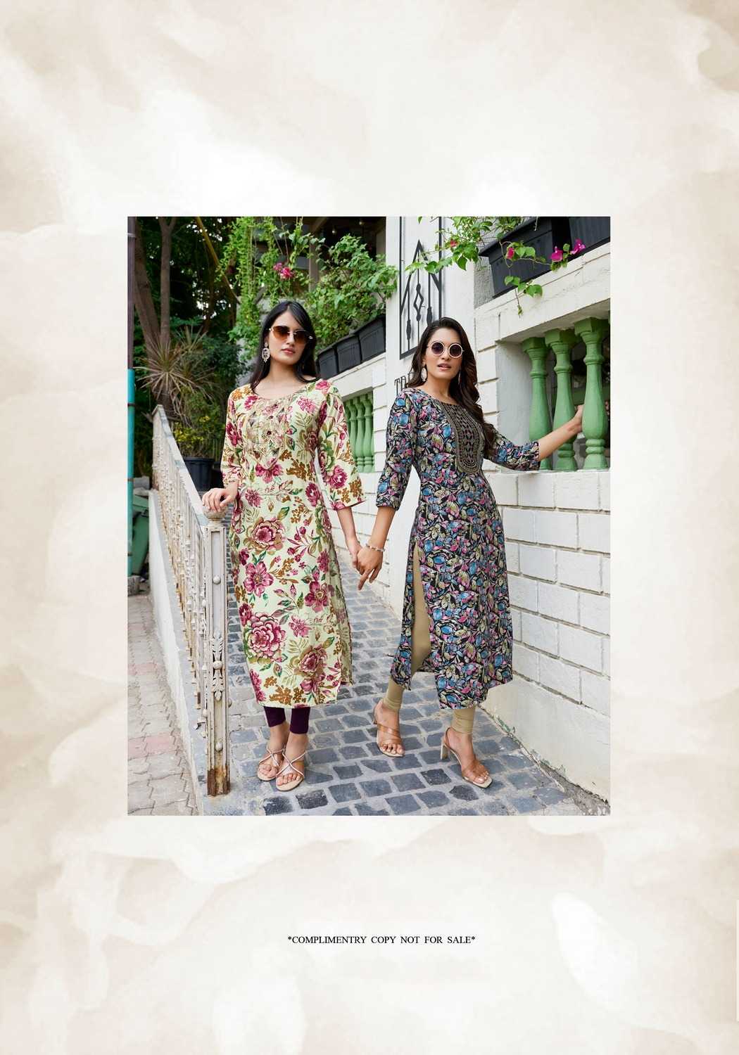 Ynf Heavy Rayon RIN190 VANISKA-Charming Vol.2 Setwise Collections Wholesale Kurtis Catalogs Manufacturer