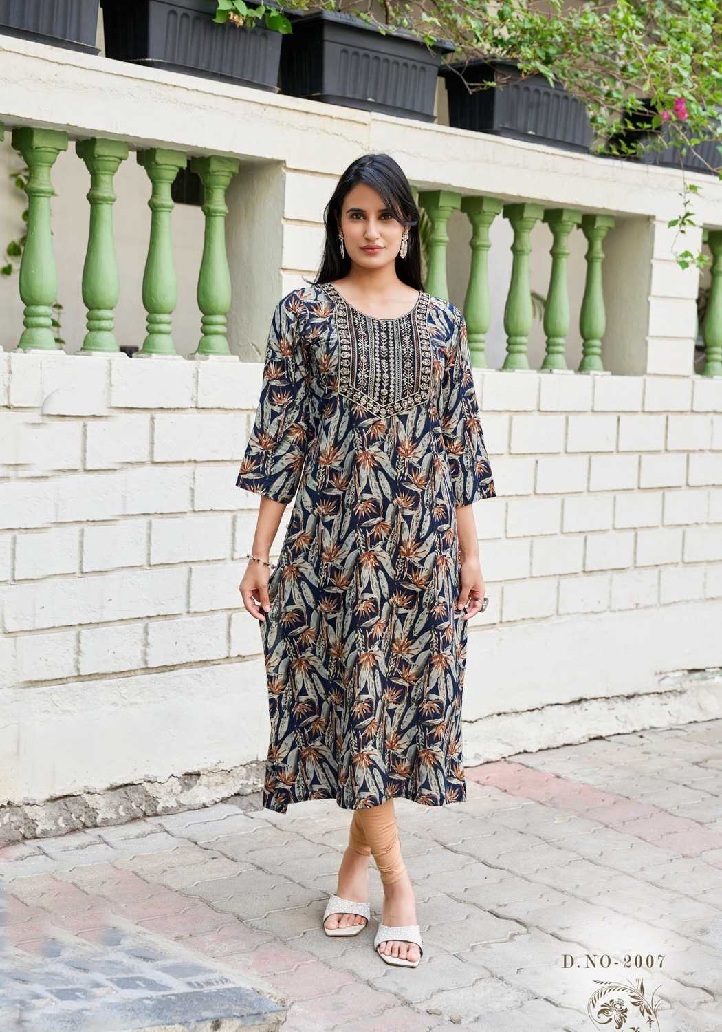 Ynf Heavy Rayon RIN190 VANISKA-Charming Vol.2 Setwise Collections Wholesale Kurtis Catalogs Manufacturer