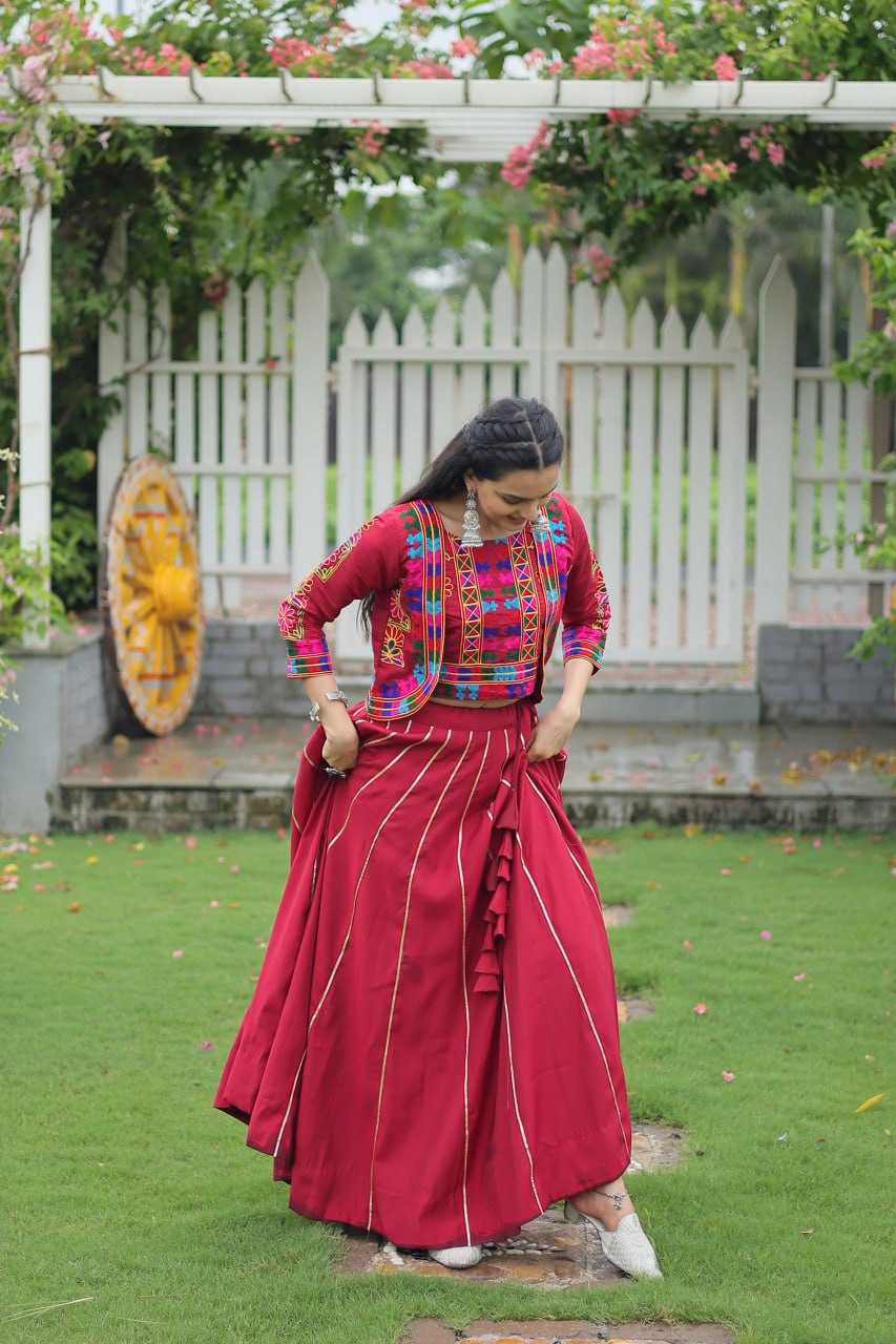 Ynf Heavy Roman Silk KESH491 7132 Lehengas Wedding Collections Festive Collections Wholesale Designer Lehenga Choli Gota Patti Lehenga Crop Top lehenga Manufacturer