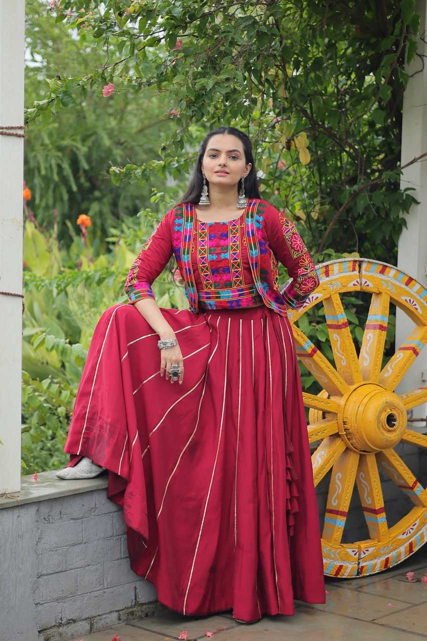 Ynf Heavy Roman Silk KESH491 7132 Lehengas Wedding Collections Festive Collections Wholesale Designer Lehenga Choli Gota Patti Lehenga Crop Top lehenga Manufacturer