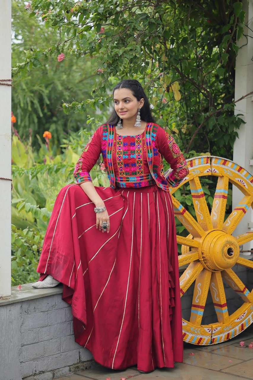 Ynf Heavy Roman Silk KESH491 7132 Lehengas Wedding Collections Festive Collections Wholesale Designer Lehenga Choli Gota Patti Lehenga Crop Top lehenga Manufacturer