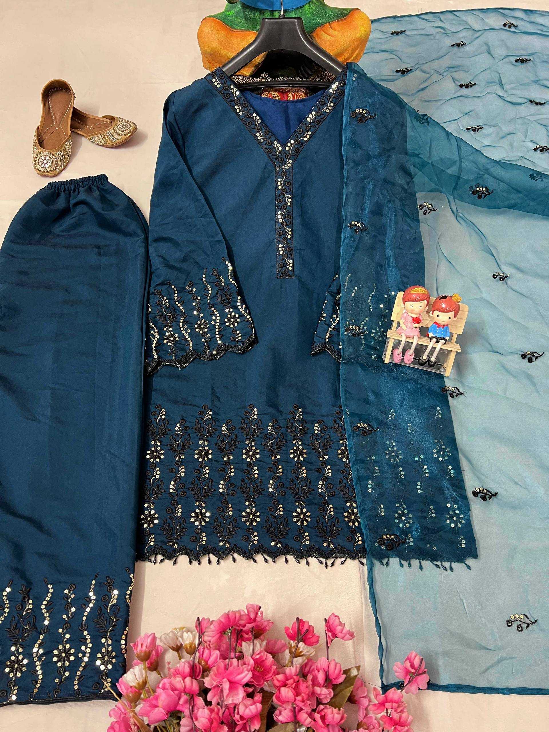 Ynf Heavy Roman Silk KESH492 1378 Suits & Dresses Wholesale Embroidery Suits Ladies Silk Suit Silk Suits Manufacturer
