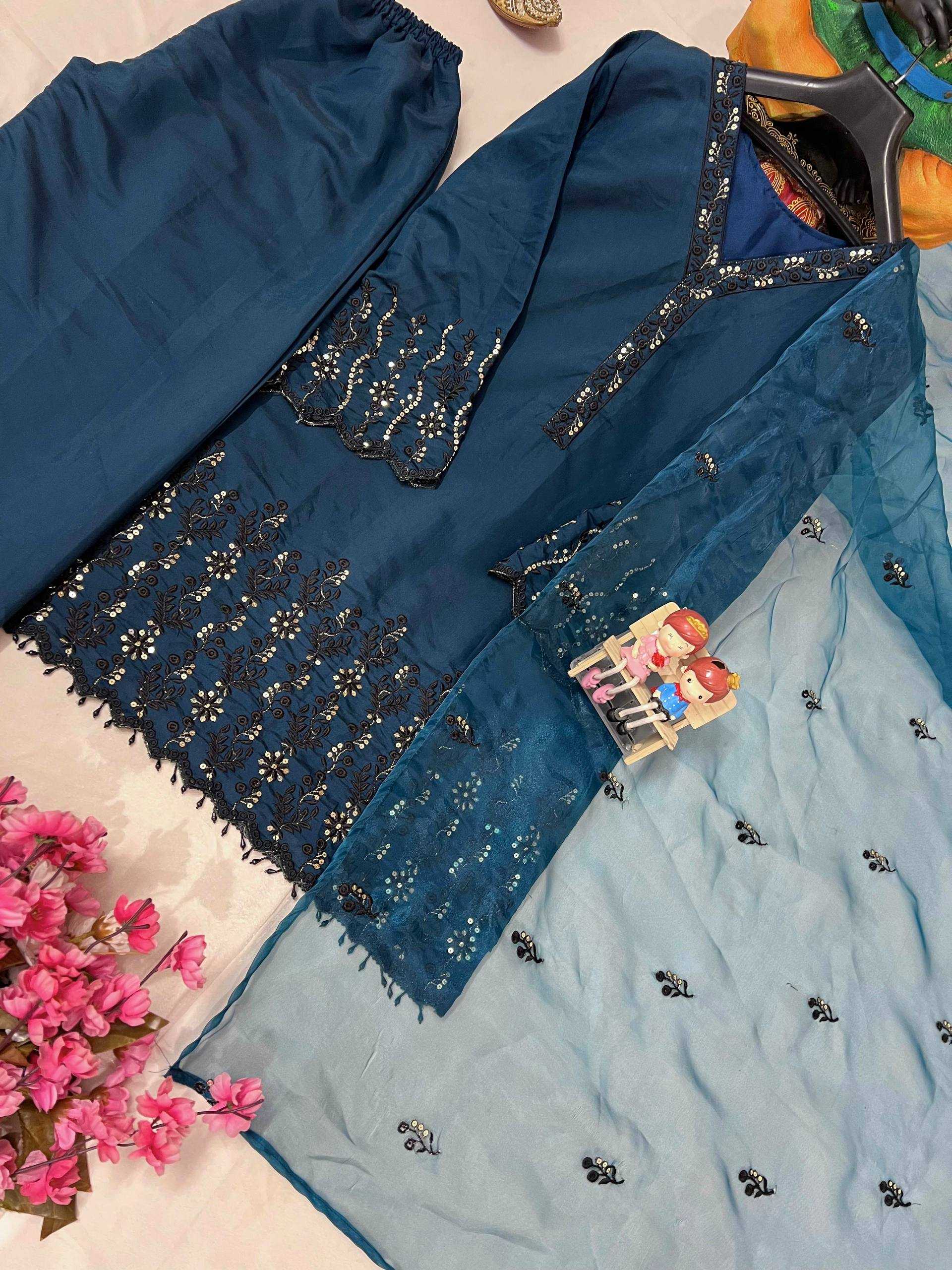 Ynf Heavy Roman Silk KESH492 1378 Suits & Dresses Wholesale Embroidery Suits Ladies Silk Suit Silk Suits Manufacturer