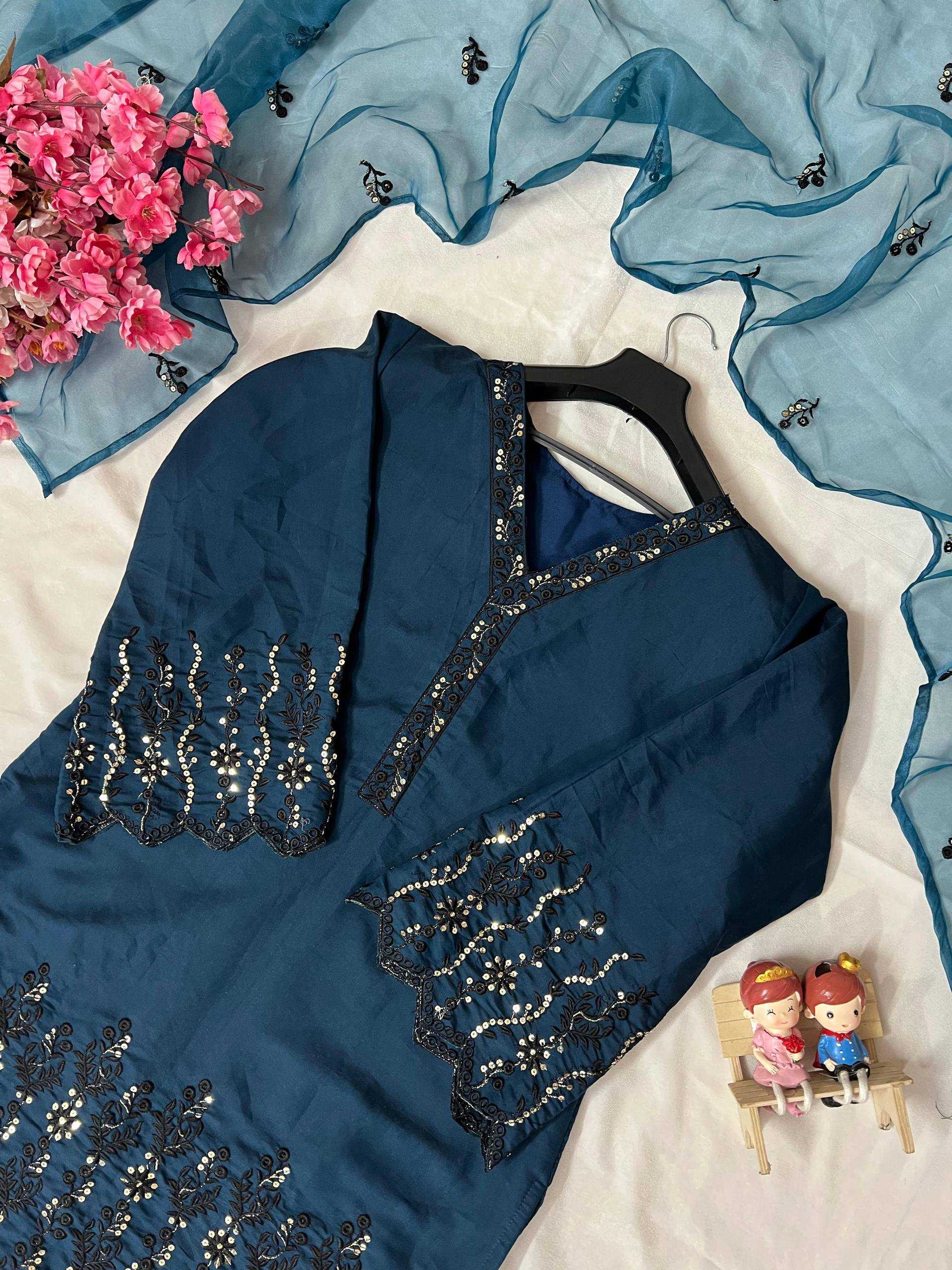 Ynf Heavy Roman Silk KESH492 1378 Suits & Dresses Wholesale Embroidery Suits Ladies Silk Suit Silk Suits Manufacturer