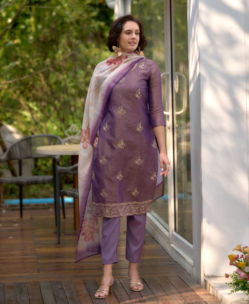 Ynf Heavy Roman Silk KESH507 JAINIL Suits & Dresses Wholesale Embroidery Suits Party wear suits Silk Suits Manufacturer