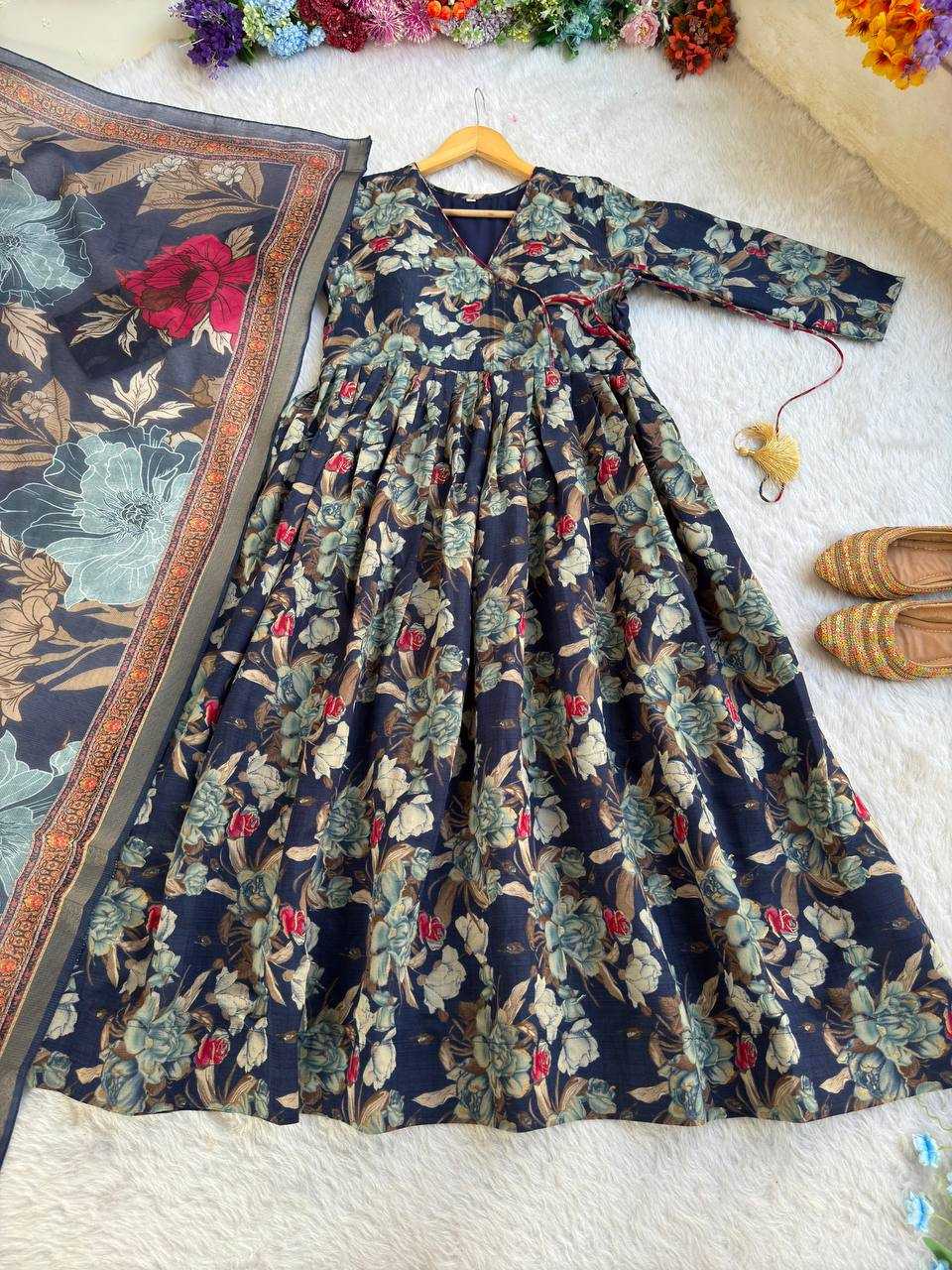 Ynf Heavy Roman Silk KESH513 443 Gowns Wholesale Fancy Gowns Party Wear Gowns Designer Gowns Manufacturer