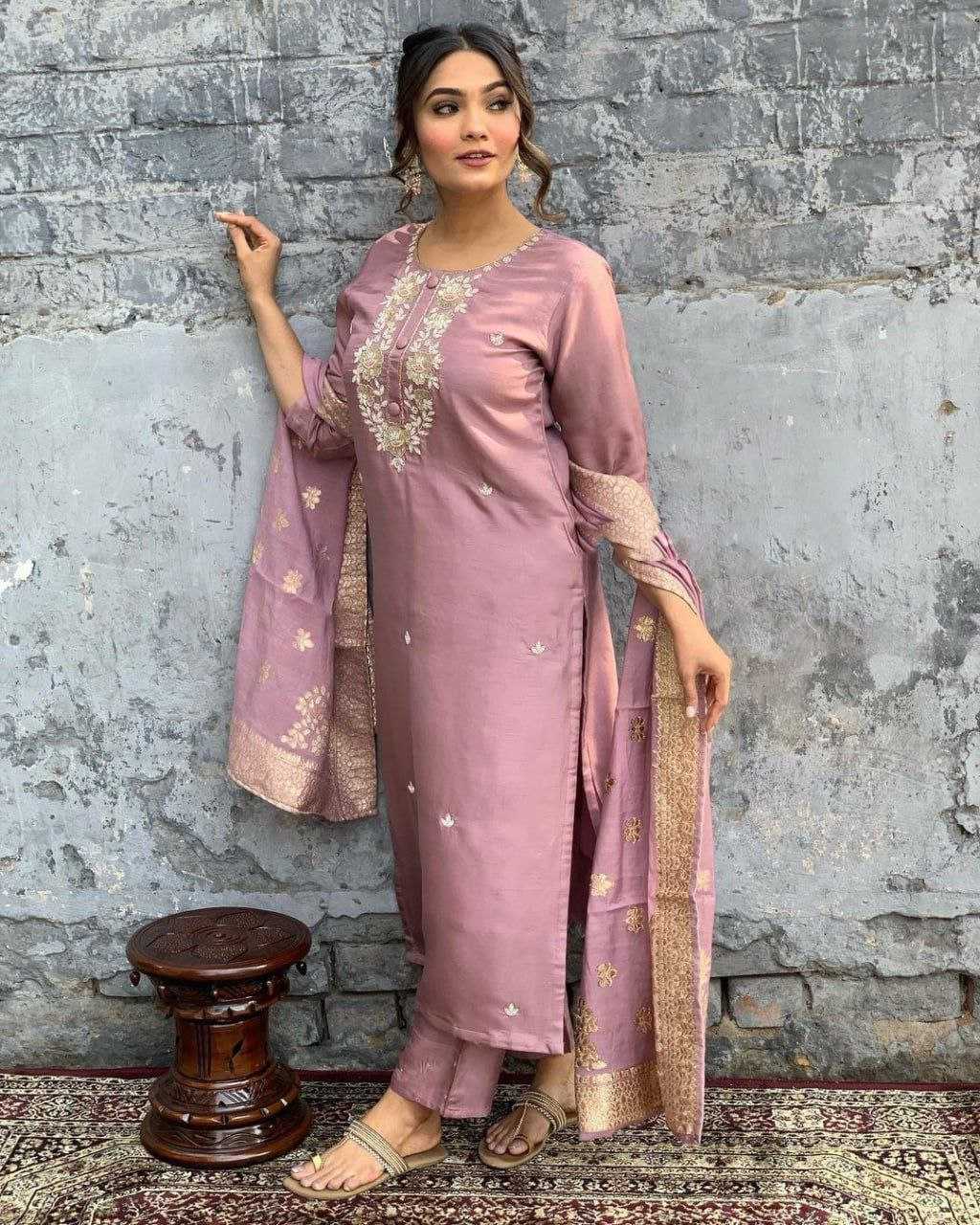Ynf Heavy Roman Silk KESH517 H4 Suits & Dresses Wholesale Embroidery Suits Party wear suits Silk Suits Manufacturer
