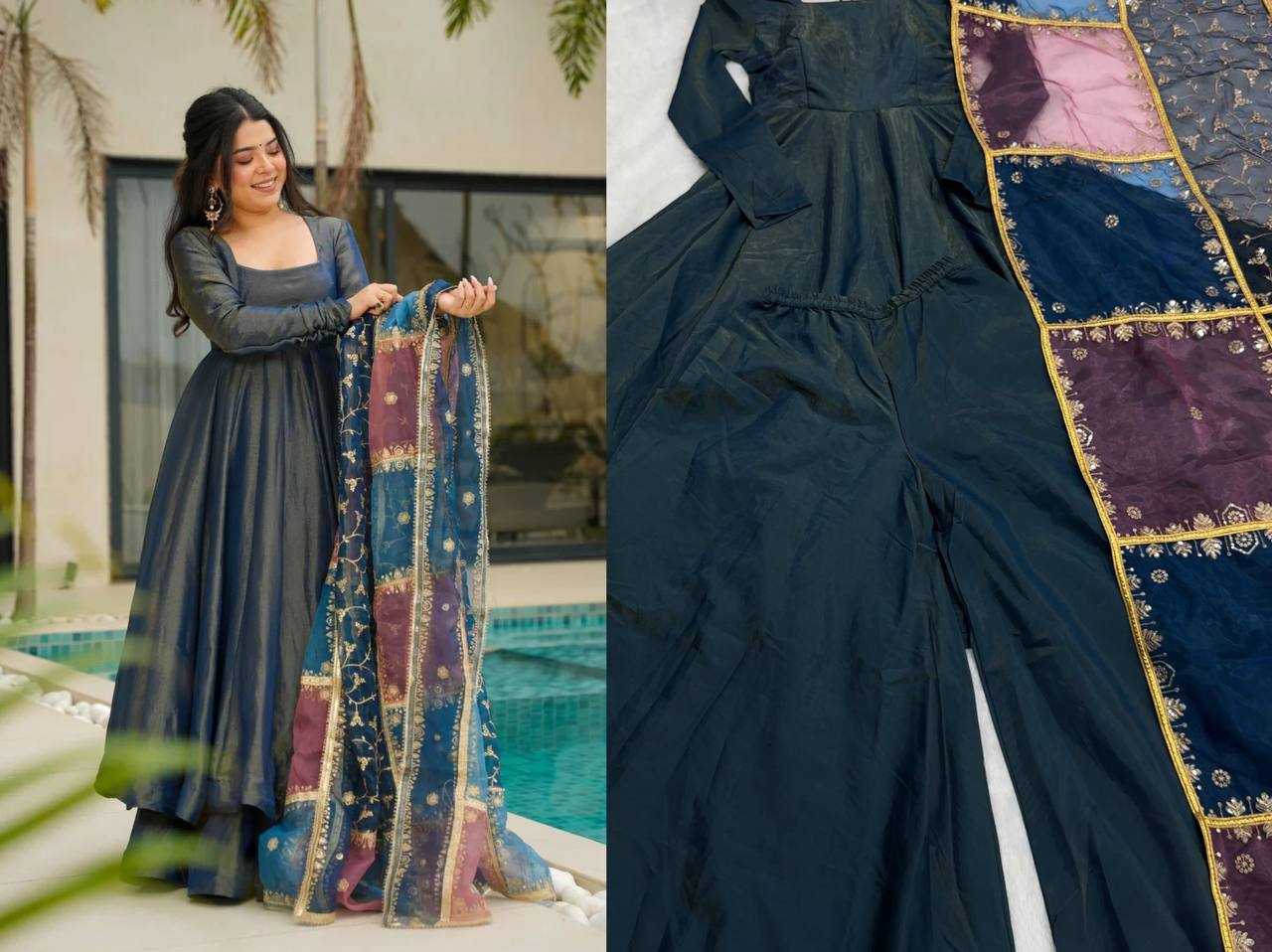 Ynf Heavy Roman Silk KESH533 5113 Gowns Wholesale Fancy Gowns Anarkali Gown Long Gowns Manufacturer