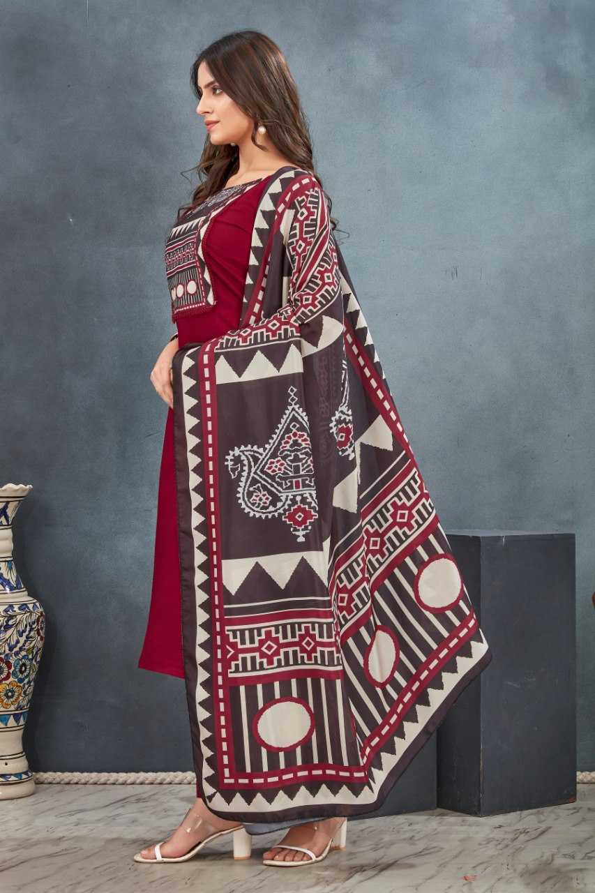 Ynf Heavy Roman Silk KESH559 412 Kurti Wholesale Kurti Bottom With Dupatta Red Kurtis Manufacturer