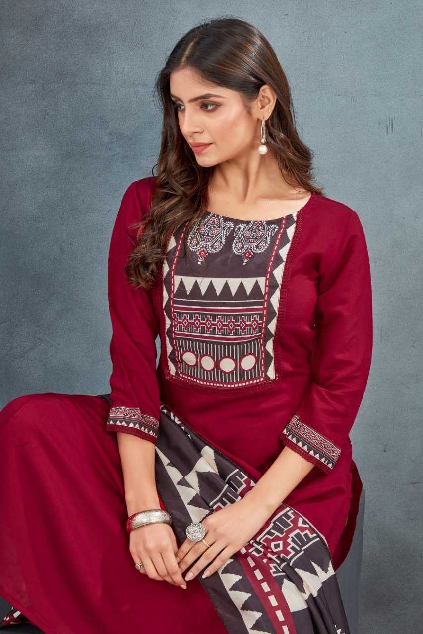 Ynf Heavy Roman Silk KESH559 412 Kurti Wholesale Kurti Bottom With Dupatta Red Kurtis Manufacturer