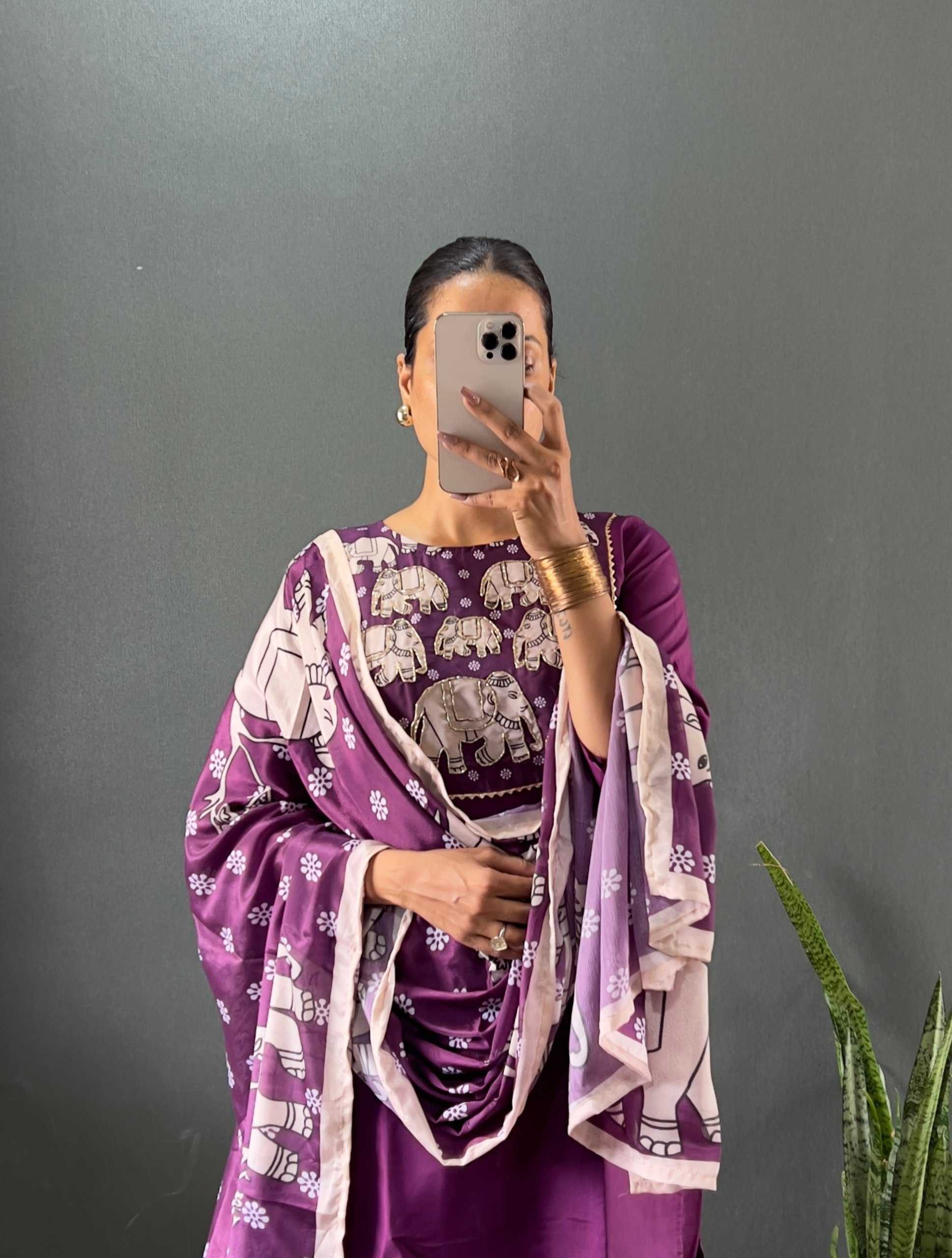 Ynf Heavy Roman Silk RIN102 111 Suits & Dresses Wedding Collections Festive Collections Wholesale Ladies Silk Suit Wedding Outfits Handwork Suits Manufacturer