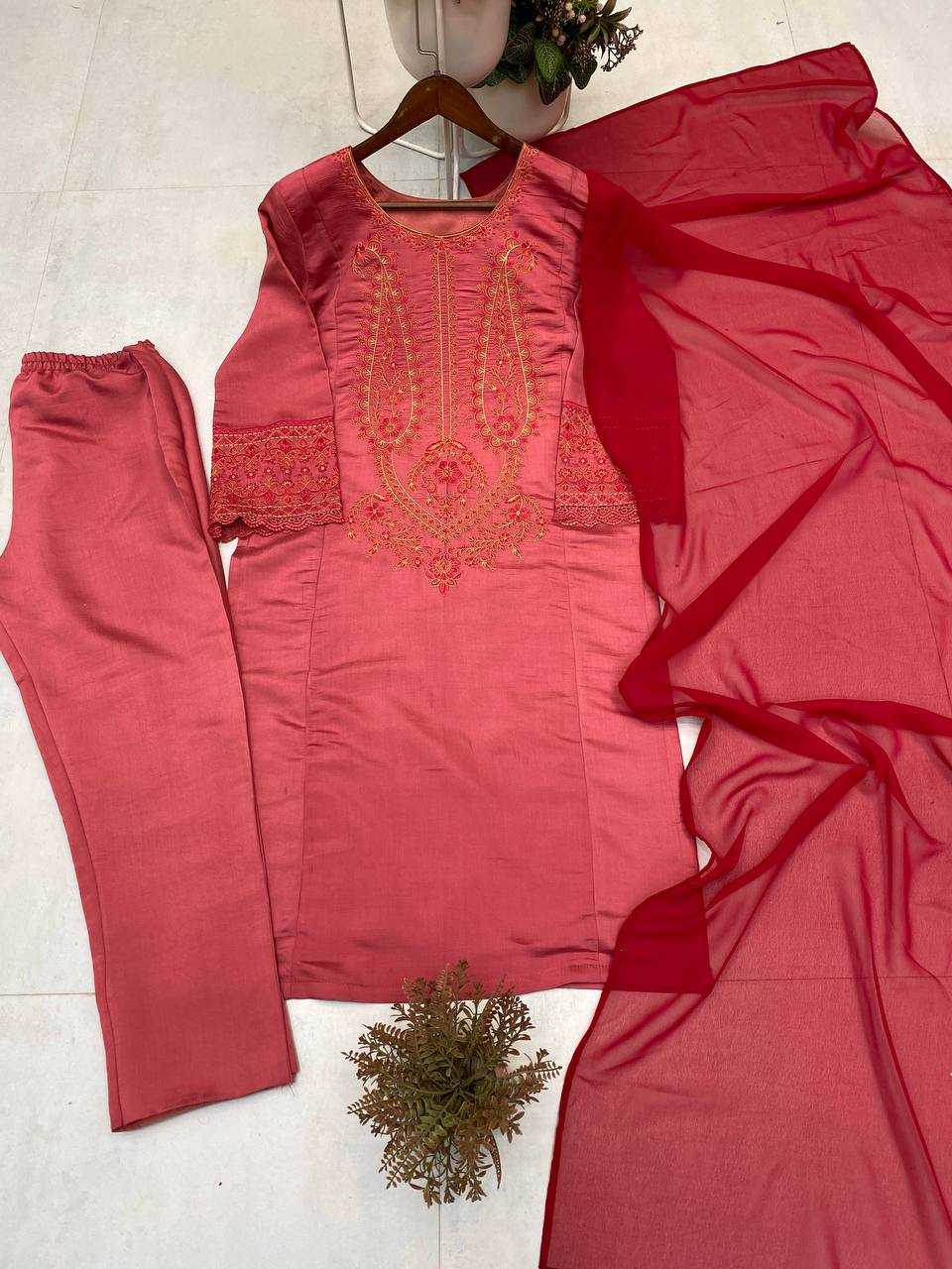Ynf Heavy Roman Silk RIN110 381 Kurti Wholesale Casual Kurtis Festive Kurtis Embroidered Kurtis Manufacturer