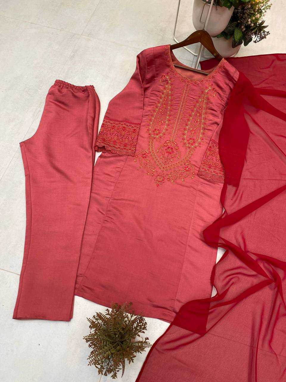 Ynf Heavy Roman Silk RIN110 381 Kurti Wholesale Casual Kurtis Festive Kurtis Embroidered Kurtis Manufacturer