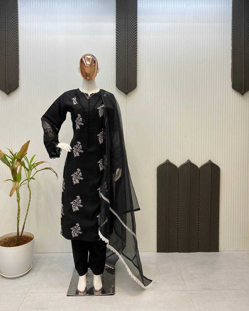 Ynf Heavy Roman Silk RIN141 1951 Suits & Dresses Wholesale Embroidery Suits Designer Suits Manufacturer