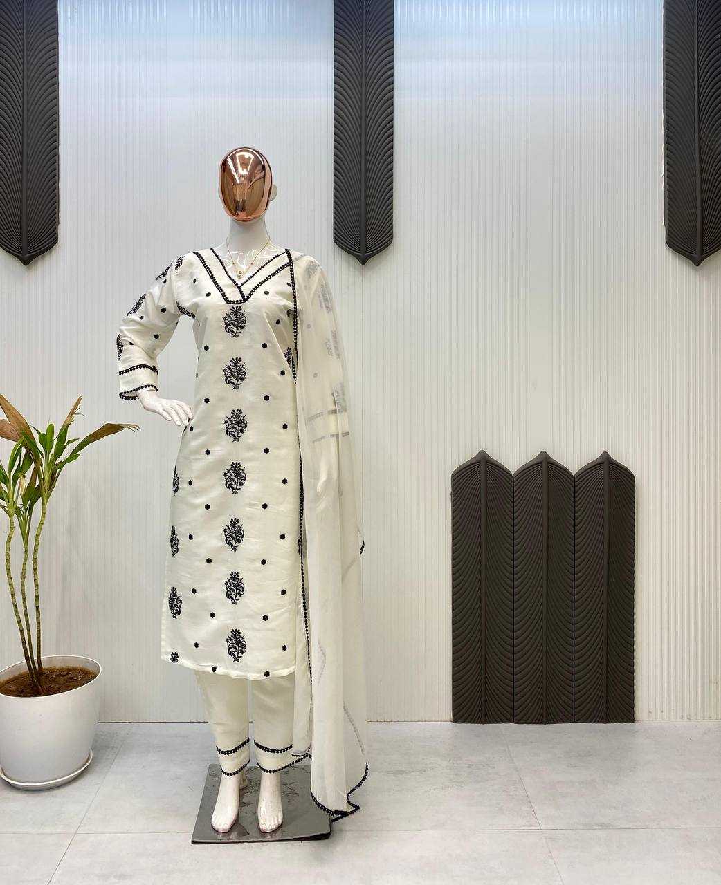 Ynf Heavy Roman Silk RIN141 1960 Suits & Dresses Wedding Collections Festive Collections Wholesale Embroidery Suits Ladies Silk Suit Casual Dresses Manufacturer