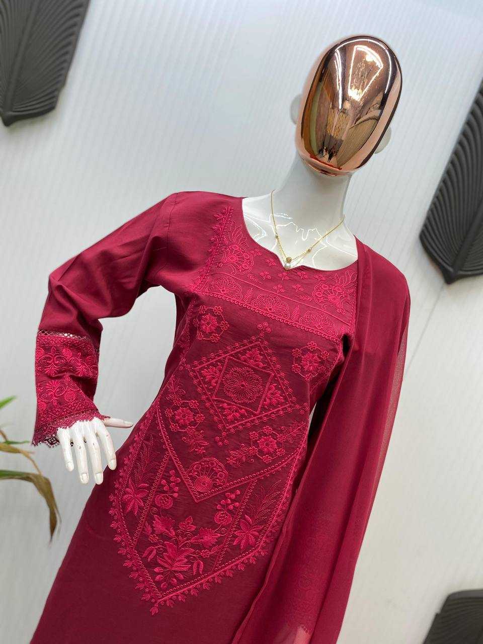 Ynf Heavy Roman Silk RIN141 1971 Suits & Dresses Wedding Collections Festive Collections Wholesale Embroidery Suits Ladies Silk Suit Wedding Outfits Manufacturer