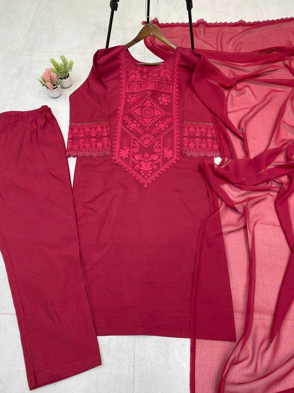 Ynf Heavy Roman Silk RIN141 1971 Suits & Dresses Wedding Collections Festive Collections Wholesale Embroidery Suits Ladies Silk Suit Wedding Outfits Manufacturer