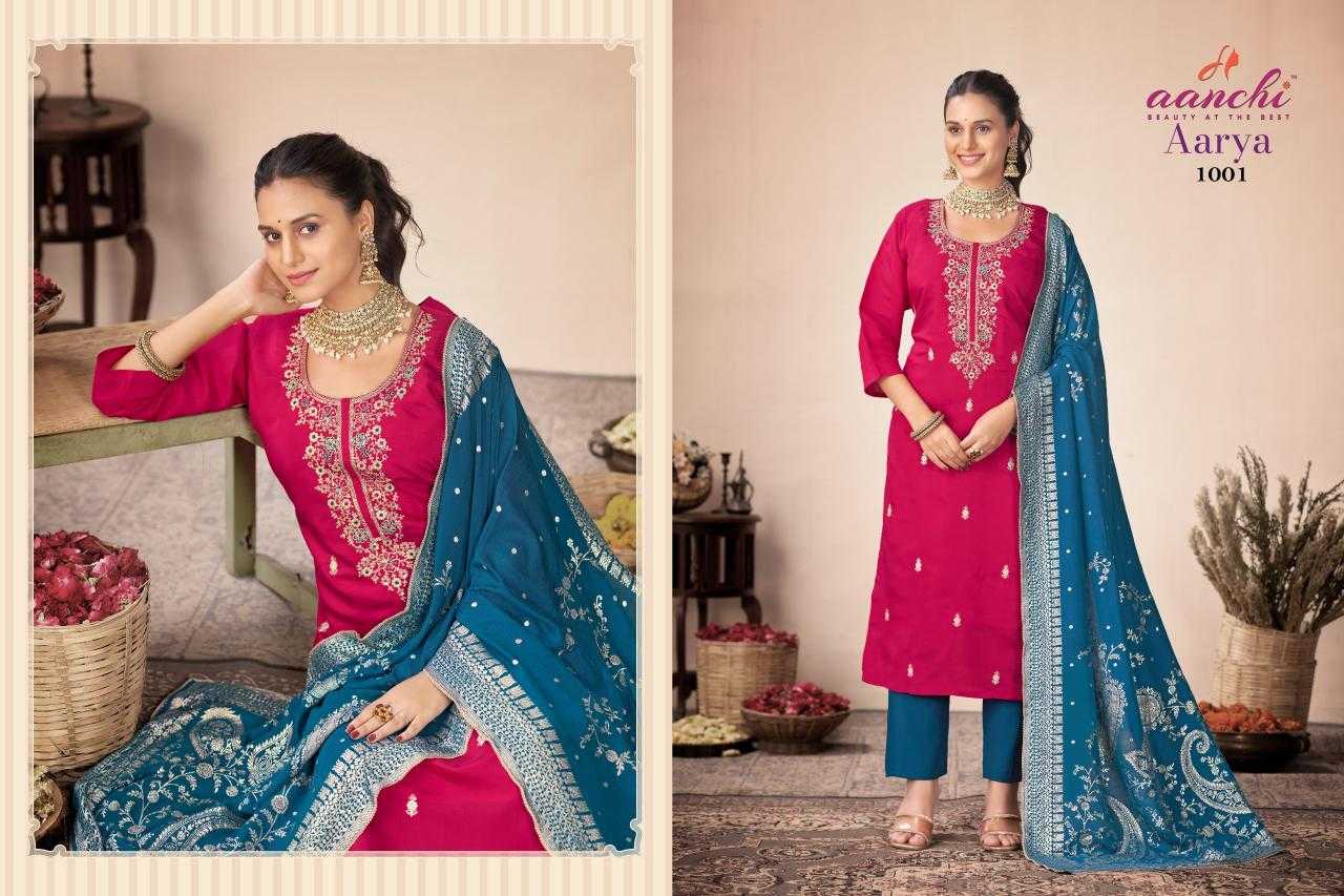 Ynf Heavy Roman Silk RIN190 Aanchi-AARYA Setwise Collections Wholesale Kurtis Catalogs Manufacturer