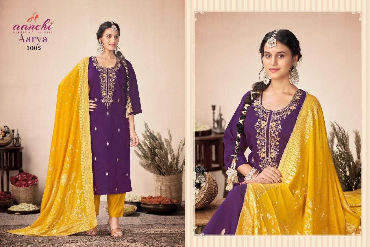 Ynf Heavy Roman Silk RIN190 Aanchi-AARYA Setwise Collections Wholesale Kurtis Catalogs Manufacturer