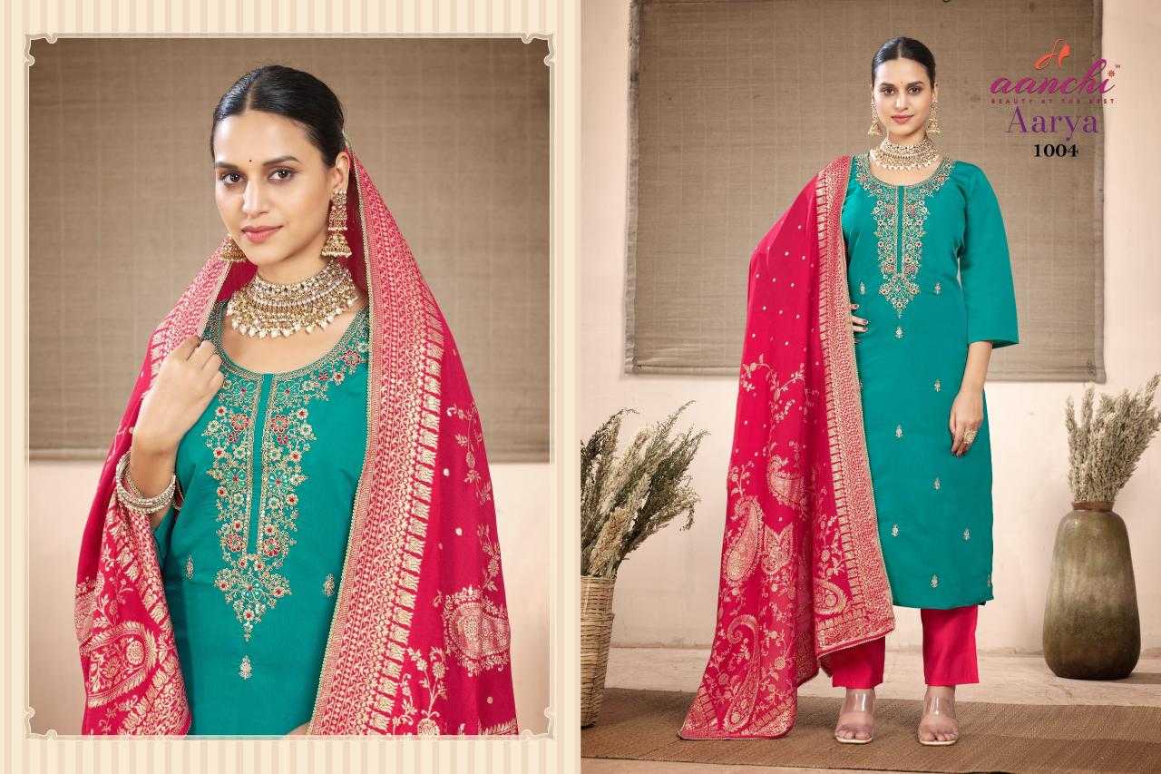 Ynf Heavy Roman Silk RIN190 Aanchi-AARYA Setwise Collections Wholesale Kurtis Catalogs Manufacturer