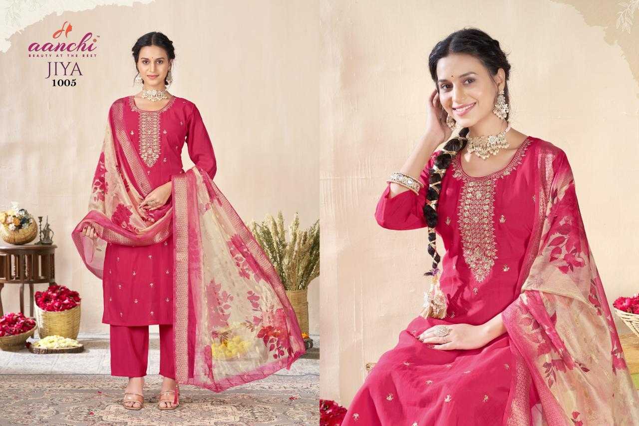 Ynf Heavy Roman Silk RIN190 AANCHI-JIYA Setwise Collections Wholesale Kurtis Catalogs Manufacturer