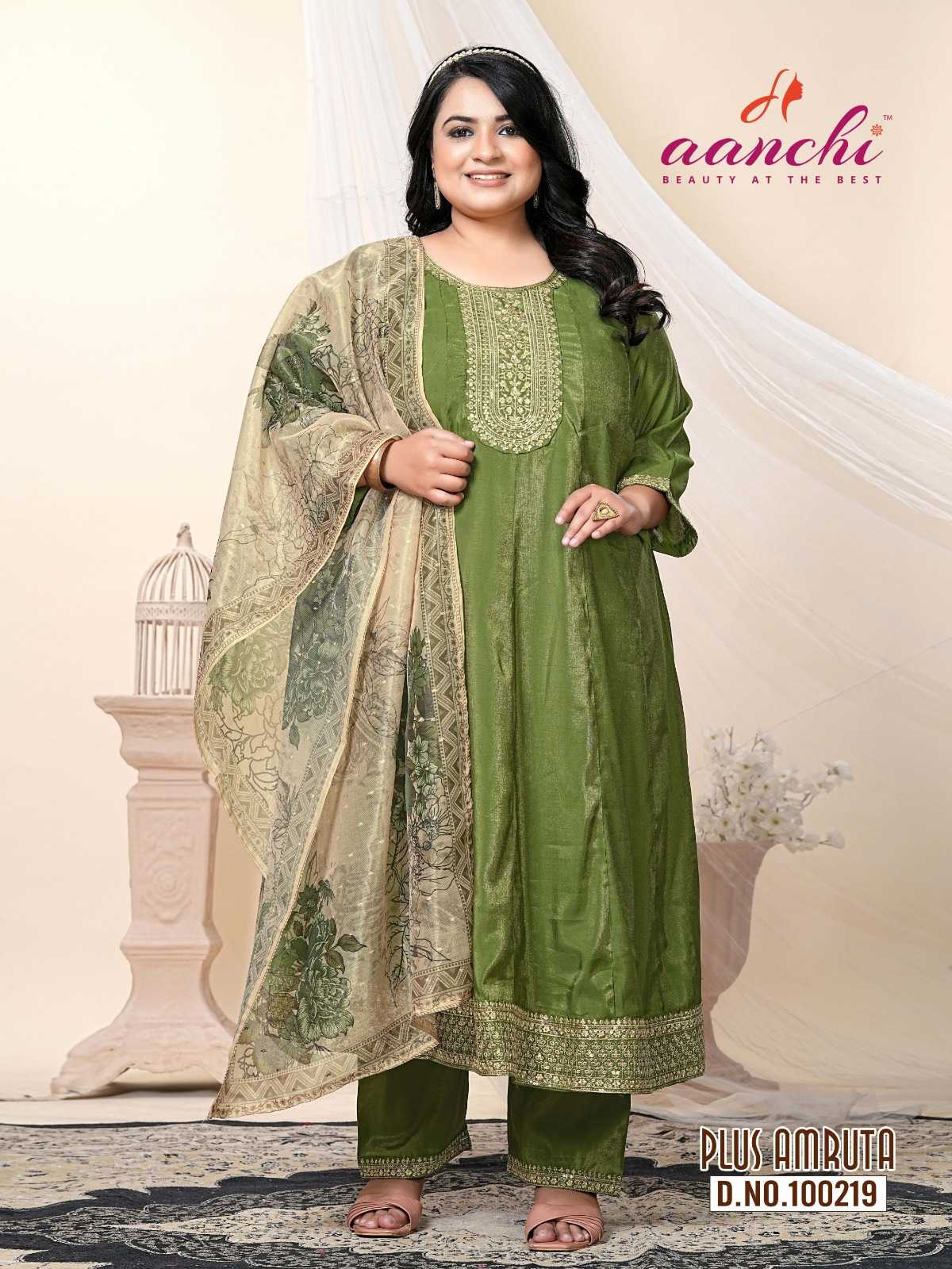 Ynf Heavy Roman Silk RIN190 AANCHI-PLUS AMRUTA Setwise Collections Wholesale Gowns Catalogs Manufacturer