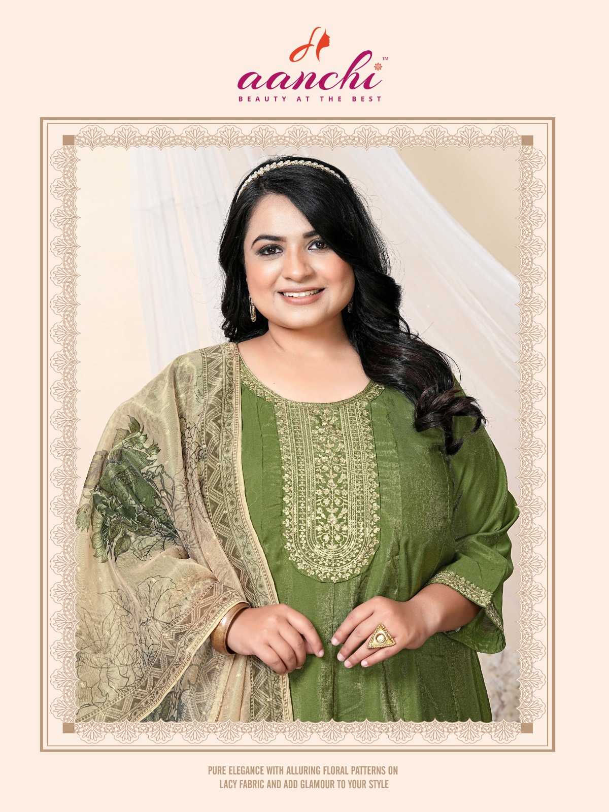 Ynf Heavy Roman Silk RIN190 AANCHI-PLUS AMRUTA Setwise Collections Wholesale Gowns Catalogs Manufacturer