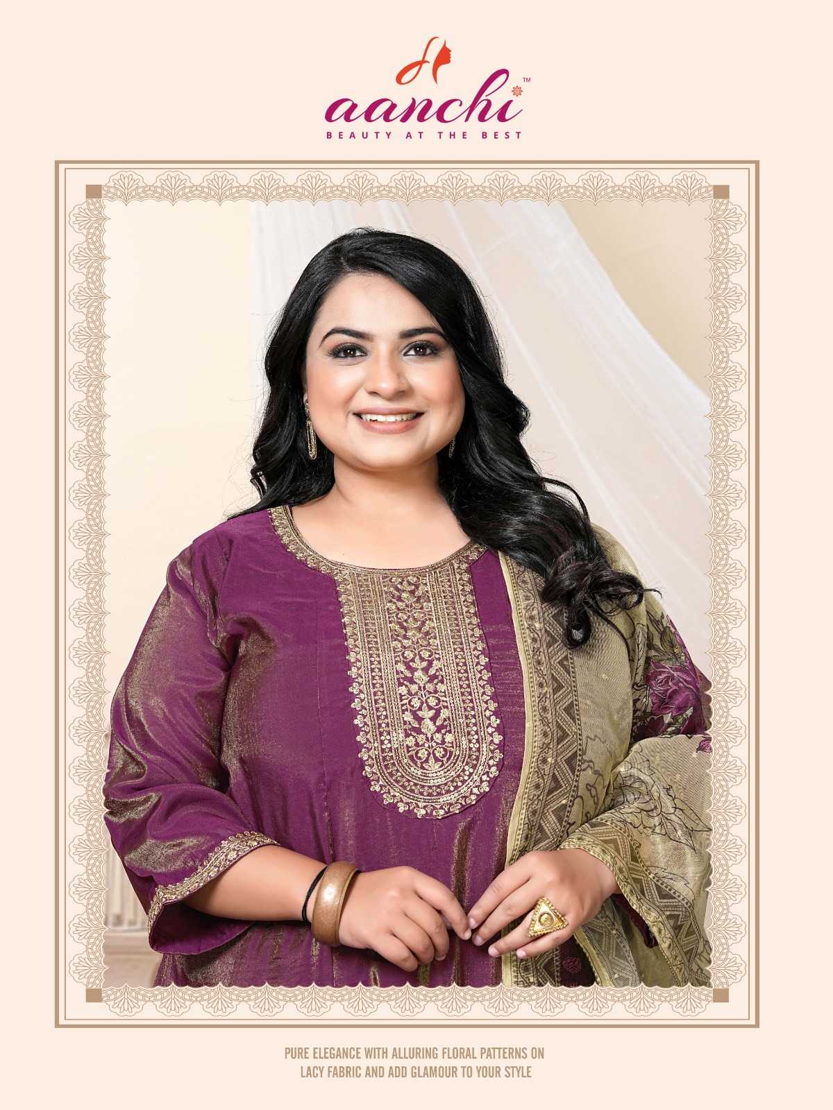 Ynf Heavy Roman Silk RIN190 AANCHI-PLUS AMRUTA Setwise Collections Wholesale Gowns Catalogs Manufacturer