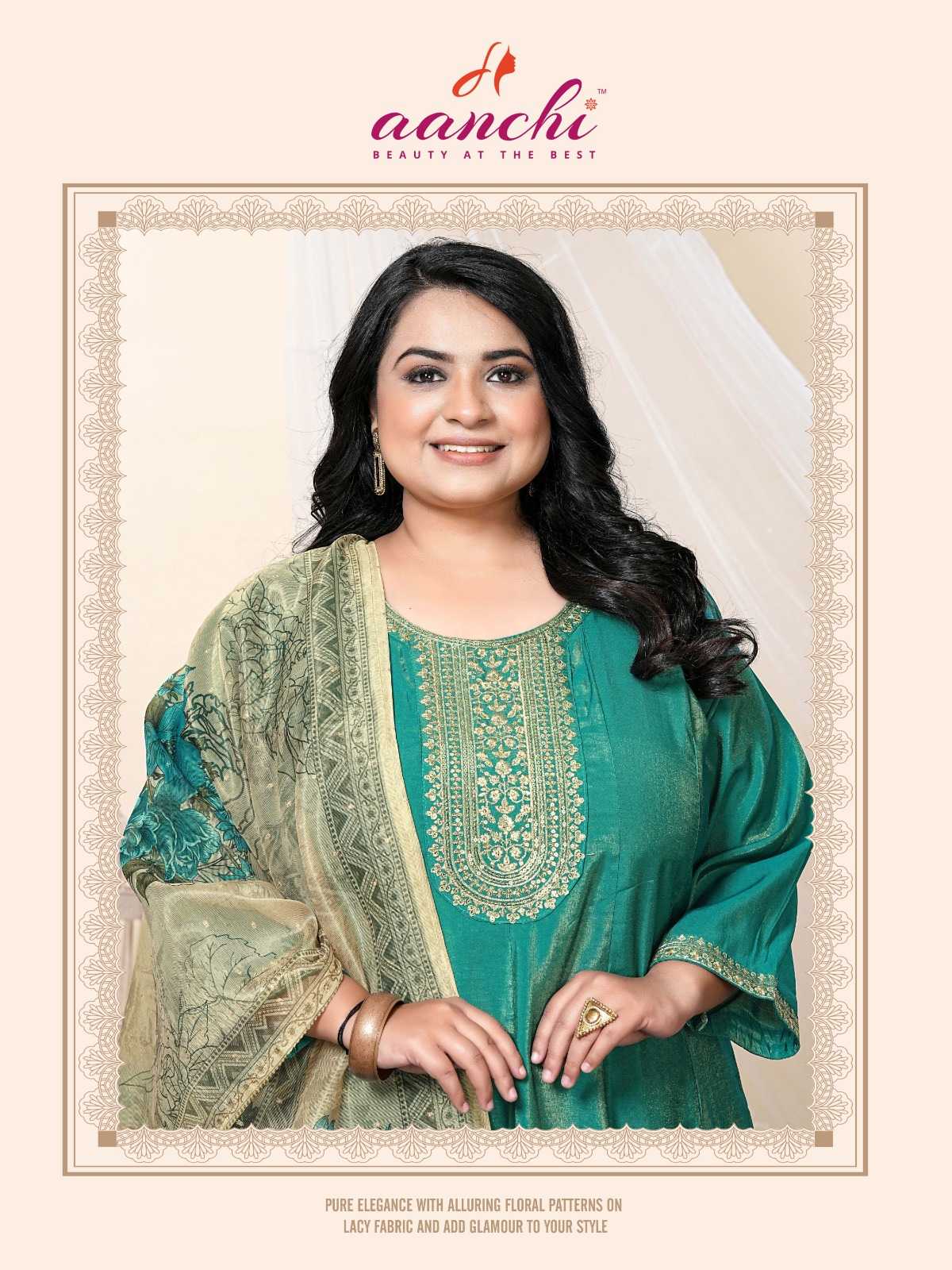 Ynf Heavy Roman Silk RIN190 AANCHI-PLUS AMRUTA Setwise Collections Wholesale Gowns Catalogs Manufacturer