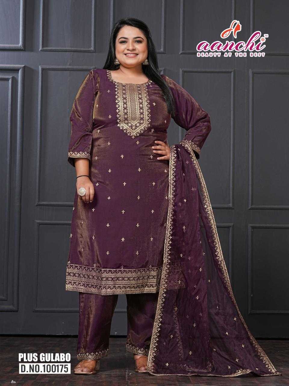 Ynf Heavy Roman Silk RIN190 AANCHI-PLUS GULABO Setwise Collections Wholesale Dresses & Suits Catalogs Manufacturer