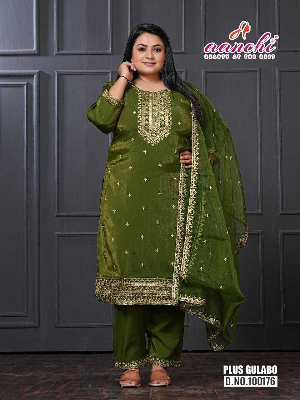 Ynf Heavy Roman Silk RIN190 AANCHI-PLUS GULABO Setwise Collections Wholesale Dresses & Suits Catalogs Manufacturer